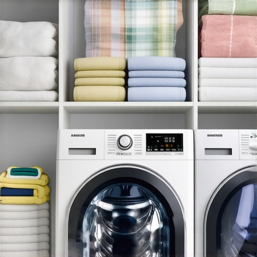 Efficient laundry setup showcasing proper washer capacity Modern top-load washer with well-organized laundry indicating correct load capacity.