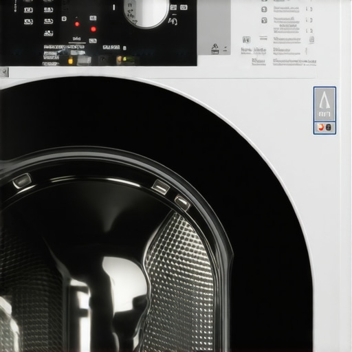 A close-up of a washing machine's digital control panel with advanced features