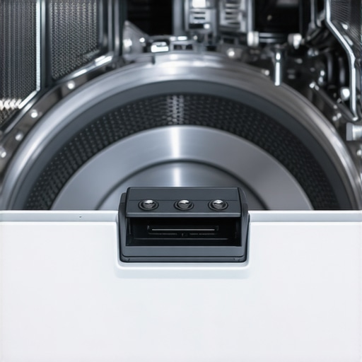 Ultrasonic cleaner and digital infrared thermometer used for laundry cleaning and maintenance.